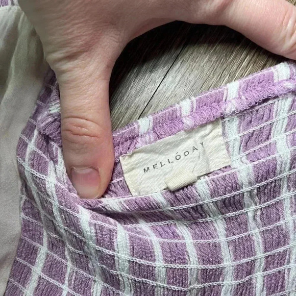 MELLODAY Pink and White Striped Midi Dress - Picture 6 of 7